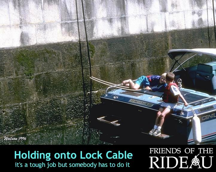 Holding onto lock cable